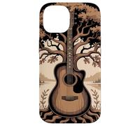 Guitare Acoustique Fusion Arbre Lac Forêt Musique Nature Coque pour iPhone 14