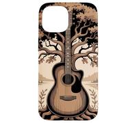 Guitare Acoustique Fusion Arbre Lac Forêt Musique Nature Coque pour iPhone 15