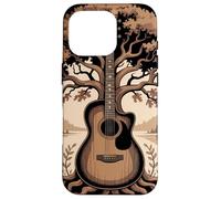 Guitare Acoustique Fusion Arbre Lac Forêt Musique Nature Coque pour iPhone 16 Pro