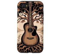 Guitare Acoustique Fusion Arbre Lac Forêt Musique Nature Coque pour iPhone SE (2020) / 7/8