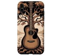Guitare Acoustique Fusion Arbre Lac Forêt Musique Nature Coque pour iPhone XS Max
