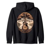 Guitare Acoustique Fusion Arbre Lac Forêt Musique Nature Sweat à Capuche