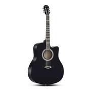 Guitare Acoustique Guitares Acoustiques Dreadnought Avec Cordes De Rechange Sac De Performance Surface Mate Guitare En Bois De 41 Pouces Adaptée For Jouer Avec Chanter(Black)