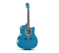 Guitare Acoustique Guitares Acoustiques Dreadnought Avec Cordes De Rechange Sac De Performance Surface Mate Guitare En Bois De 41 Pouces Adaptée For Jouer Avec Chanter(Blue-A)