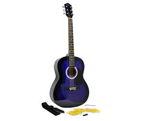 Guitare acoustique Martin Smith avec cordes, médiators et sangle de guitare - Bleu