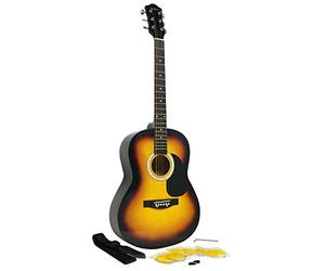 Guitare acoustique Martin Smith avec cordes, médiators et sangle de guitare - Sunburst
