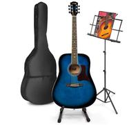 Guitare folk GENERIQUE MAX SoloJam Western Guitare acoustique avec musique et support de guitare - Bleu