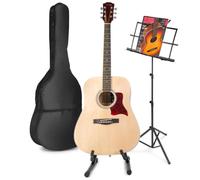 Guitare acoustique MAX SoloJam avec musique et support de guitare - Bois