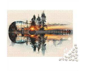 Guitare Acoustique Nature Grille 1000 Pièces Famille Loisir Solo Développement De La Concentration Antistress Meilleure Vente Papier Non Toxique 52x38cm/1000pcs