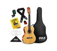 Guitare Acoustique pour Gauchers 91 cm - 6 Cordes, avec Etui, Accordeur Numérique, Sangle, Cordes, Médiators - Idéale pour Débutants Gauchers