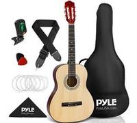 Pyle Kit de Guitare Acoustique Adulte- Guitare Enfant/Adulte Taille Junior 3/4-91 cm Naturel Mat- Guitare Classique