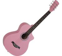 Guitare acoustique Rocktile WSC-4C-PK rose Concert Cutaway pour débutants