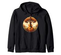 Guitare acoustique Tree of Life Lake & Forest Nature Guitariste Sweat à Capuche
