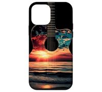 Guitare acoustique vintage Ocean Beach Vibes Coque pour iPhone 12 mini