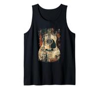 Guitare acoustique, vintage, vieilli, musique rock & roll Débardeur