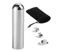 Guitare - Barre de tonalité en acier inoxydable massif avec nez rond, toboggan robuste pour guitare lap steel, pédale d'acier, hawaïenne et électrique, finition polie miroir pour une excellente