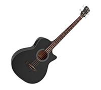 Guitare basse acoustique AB-100BK par Gear4music Black | Pour débutants, manche confortable en C et corps léger en tilleul, préampli intégré avec EQ 3 bandes et présence