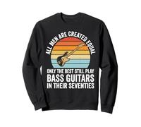 Guitare Basse Amusante pour 70e Anniversaire pour Papa fête des pères Sweatshirt