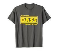 Guitare Basse Batterie Que la Basse Soit avec toi Bassiste T-Shirt, Homme, Asphalte, 6XL