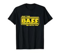Guitare Basse Batterie Que la Basse Soit avec toi Bassiste T-Shirt, Homme, Noir, XL