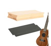 Guitare Basse - Bloc De Ponçage En Bois, Clavier Glaçé | Outils De Nivellement De Rayon Avec Du Papier De Verre Pour Le Travail Luthier Luthier Work Lisse Réparation Setup Craft
