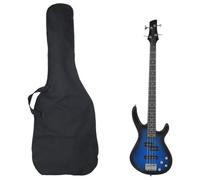 Guitare basse électrique de débutants sac bleu et noir 4 4 46