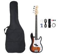 Guitare Basse Électrique De Débutants Sac Brun Et Blanc 4/4 46