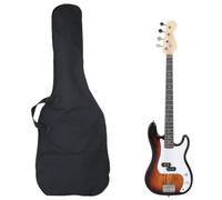 Guitare Basse électrique de débutants Sac Brun et Blanc 4/4 46",Guitares,4.54KG-70184