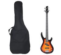 Guitare Basse Électrique De Débutants Sac Brun Et Noir 4/4 46