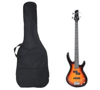 Guitare basse électrique de débutants sac brun et noir 4 4 46