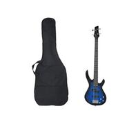Guitare basse électrique de débutants sac bleu et noir 4 4 46