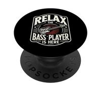 Guitare Basse Relax The Bass Player is Here PopSockets PopGrip Adhésif