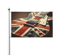 Guitare Britannique Drapeaux Solide Bannière Avec Œillets Drapeau Pour Pelouse Célébrations Balcon 90X150Cm
