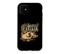 Guitare catholique St Cecilia de Rome Patron de la Musique Coque pour iPhone 11
