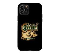 Guitare catholique St Cecilia de Rome Patron de la Musique Coque pour iPhone 11 Pro