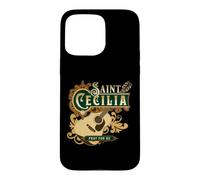 Guitare catholique St Cecilia de Rome Patron de la Musique Coque pour iPhone 15 Pro Max