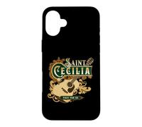 Guitare catholique St Cecilia de Rome Patron de la Musique Coque pour iPhone 16 Plus