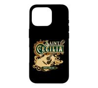 Guitare catholique St Cecilia de Rome Patron de la Musique Coque pour iPhone 16 Pro