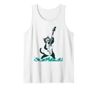 Guitare Chat Musique Joueur de Guitare Chaton Guitariste Débardeur