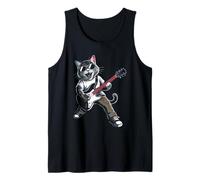 Guitare Chat Musique Vintage Guitare Joueur Chaton Guitariste Débardeur