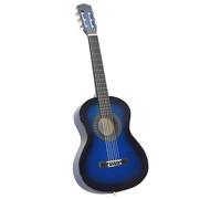 Guitare classique 1/2" 34" pour débutants et enfants en bois de tilleul et nylon - Guitare facile avec corps en plastique dur - Idéal pour les cours de musique et la maison - Bleu