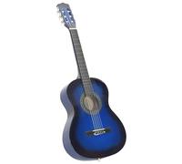 Guitare classique 3/4 en bois de tilleul et nylon pour débutants et enfants | Légère et robuste avec corps en plastique dur | Idéale pour les cours de musique et les loisirs (bleu, 36")