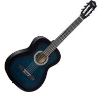 Guitare classique 4/4 guitare acoustique pour débutants Blueburst (bleu)