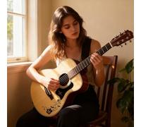 Guitare Classique Acoustique Pour Débutant 40 Pouces, Guitare Acoustique Pan Coupé Pour Adulte - Kit De Démarrage Comprend : Housse Rembourrée, Sangle, Capodastre(Natural)