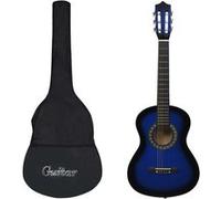 vidaXL Guitare classique avec sac de d¿¿butants et enfants Bleu 1/2 34