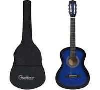 Guitare classique avec sac pour débutants Bleu 3 4 36 Bleu