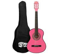 Guitare classique MA-CG03 de taille 3/4 et de couleur rose de la marque Mad About avec étui de transport, sangle, médiator et cordes de rechange