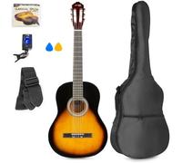 Guitare classique MAX SoloArt pour adulte débutant - Sunburst, cordes en nylon, tuner digital