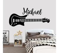 Guitare créative musique autocollants décoration murale de chambre d’enfant autocollants vinyles musicaux déco de chambre pour enfants décalcomanies