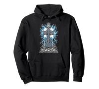 Guitare Crowned Skull Cross Lightning Heavy Rock Sweat à Capuche
